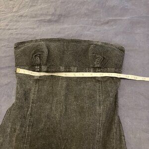 Faded black denim dress